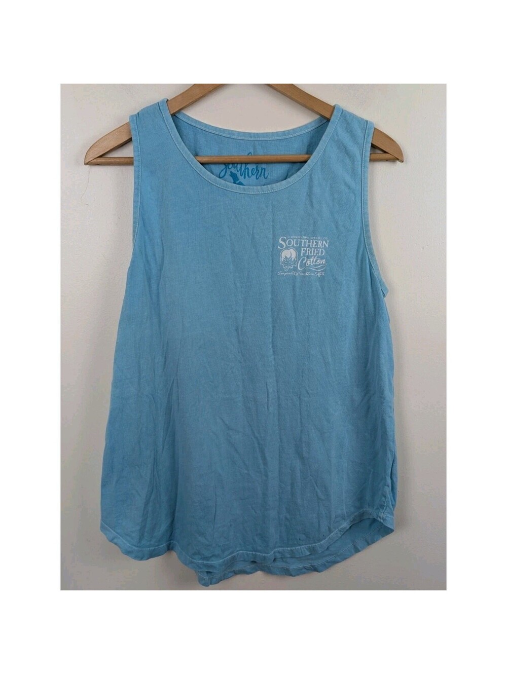 Southern Fried Cotton XL Blue Whale Tank Top Beachy